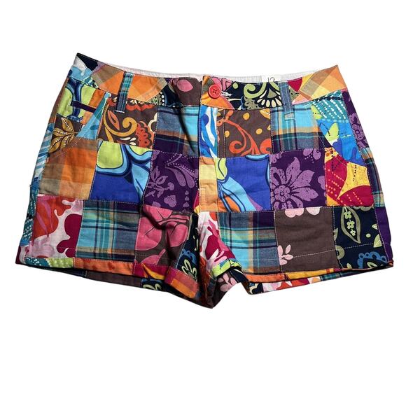 Limited Too Other - Limited Too Shorts Girls Size 12 1/2 Patch Plaid Floral Short Multi-Color NWT